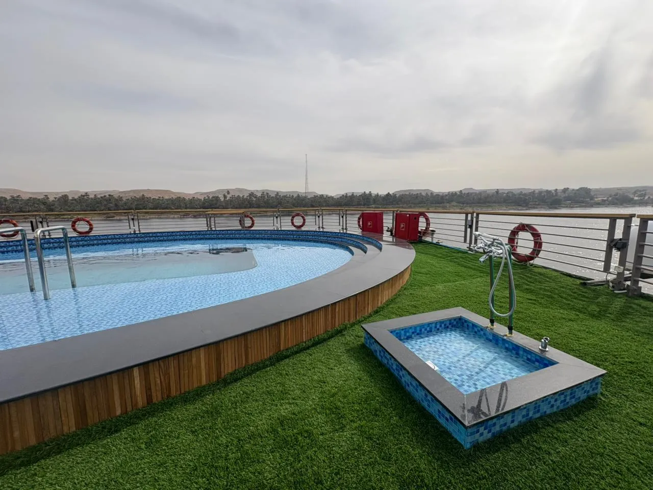 Sun deck of the Royal Princess Amira Nile cruise